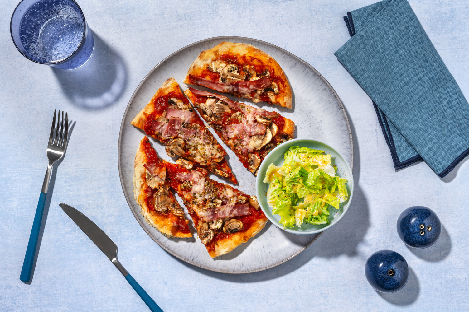 Pizza Regina sur naan