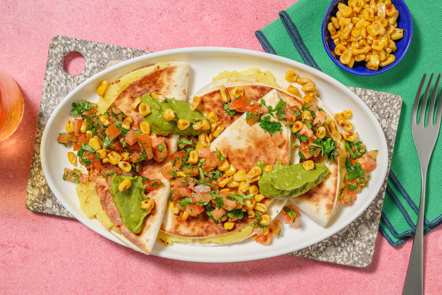 Tacos de papa alle patate e guacamole