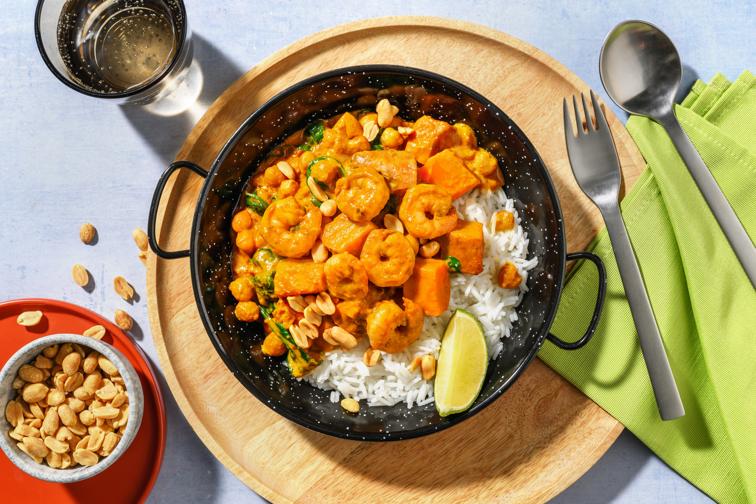Oven-Baked Thai Style Prawn, Sweet Potato & Peanut Curry