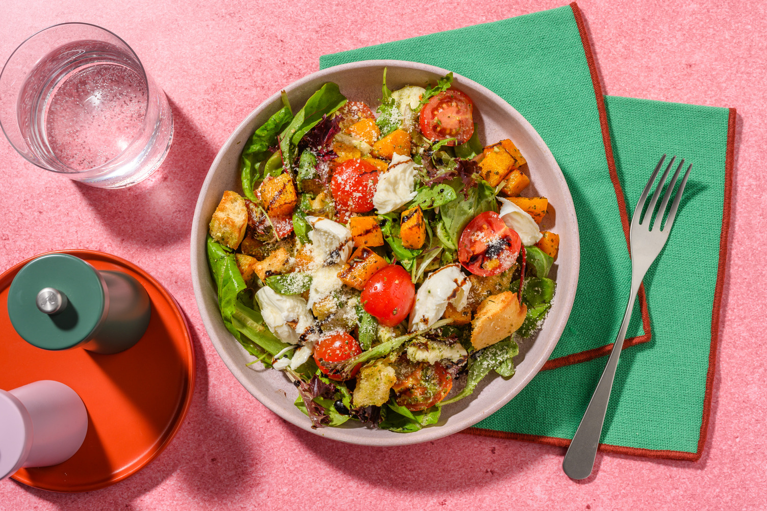 Mozzarella and Roasted Butternut Squash Salad