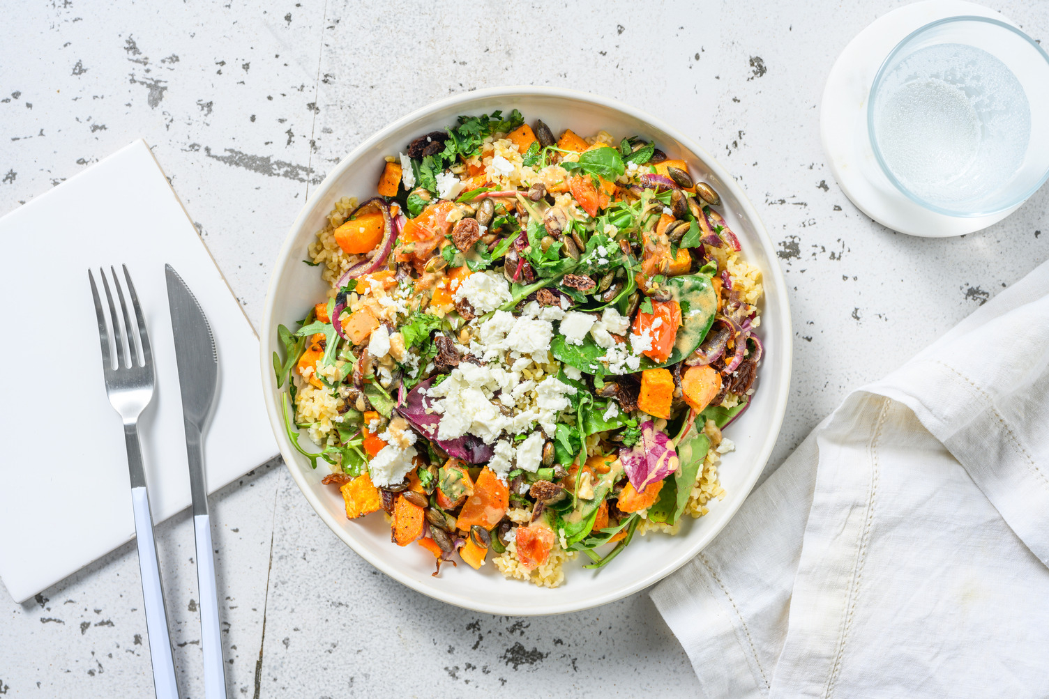 La Multicolore : boulgour & légumes rôtis