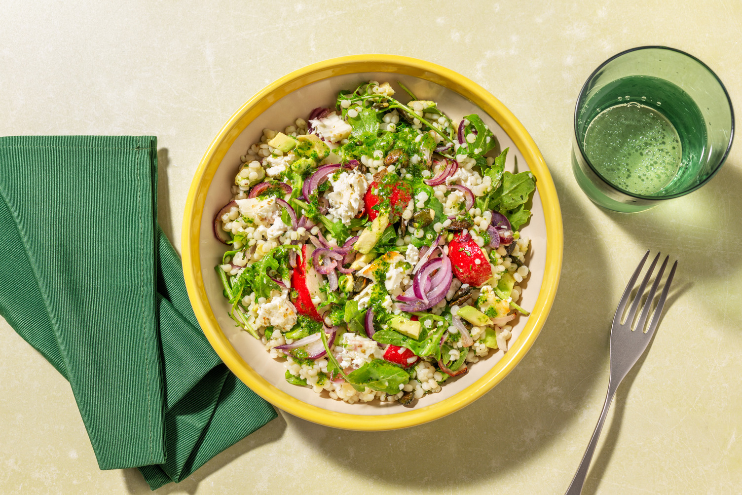 La Divine : couscous perlé, menthe & avocat