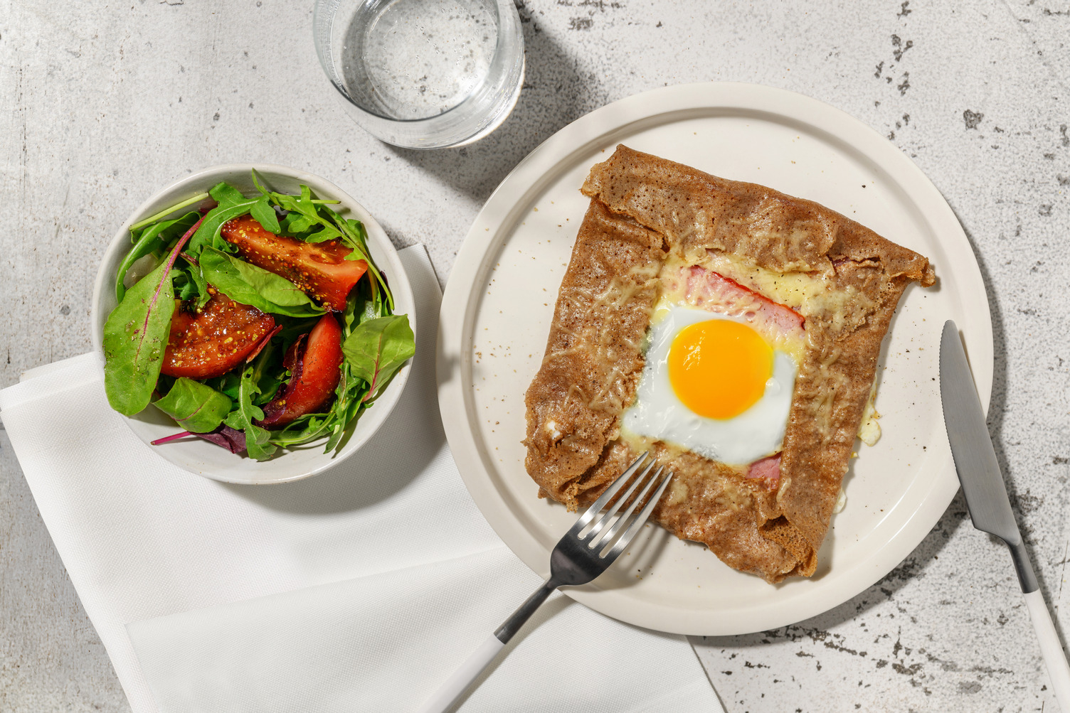 Galette complète au jambon & gouda