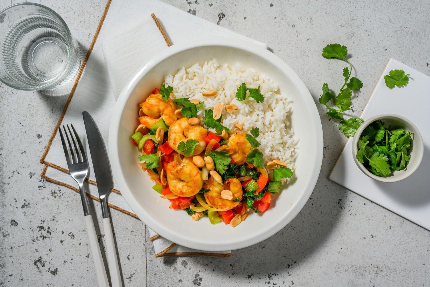 Crevettes sautées à la sauce aigre-douce