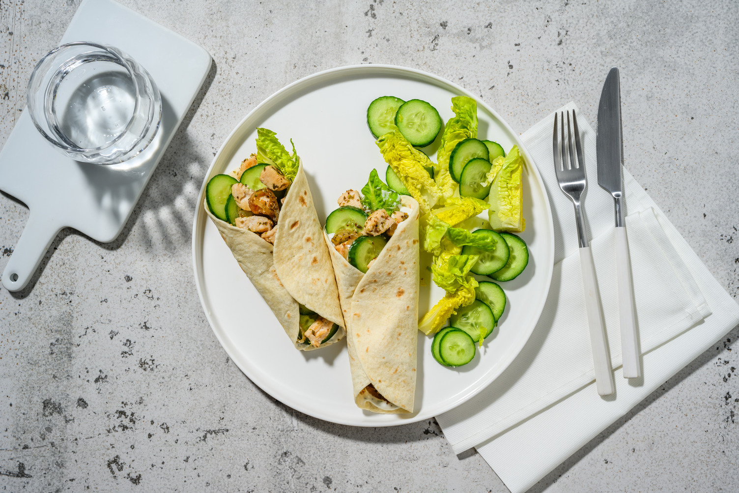 Wraps fraîcheur poulet façon souvlaki