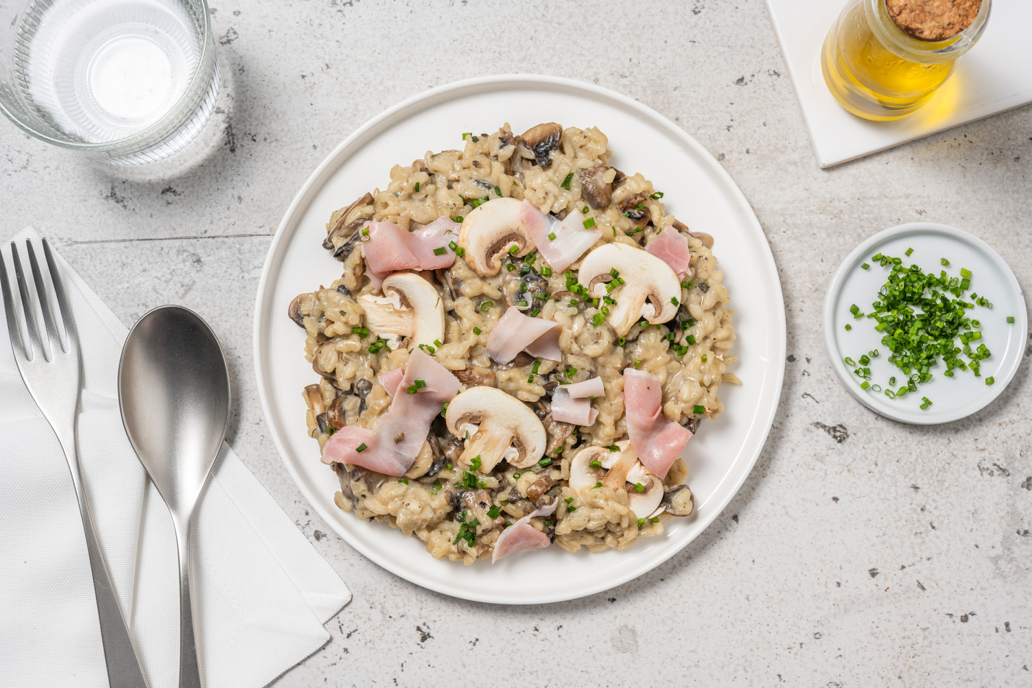 Risotto simplissime jambon-champignons