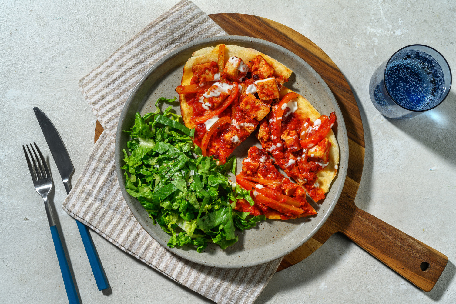 Spiced Tofu Loaded Naan