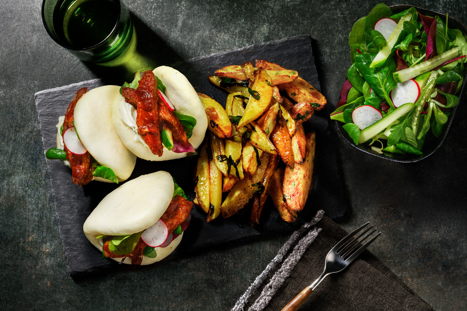 Sichuan Garlic Beef Bao Buns
