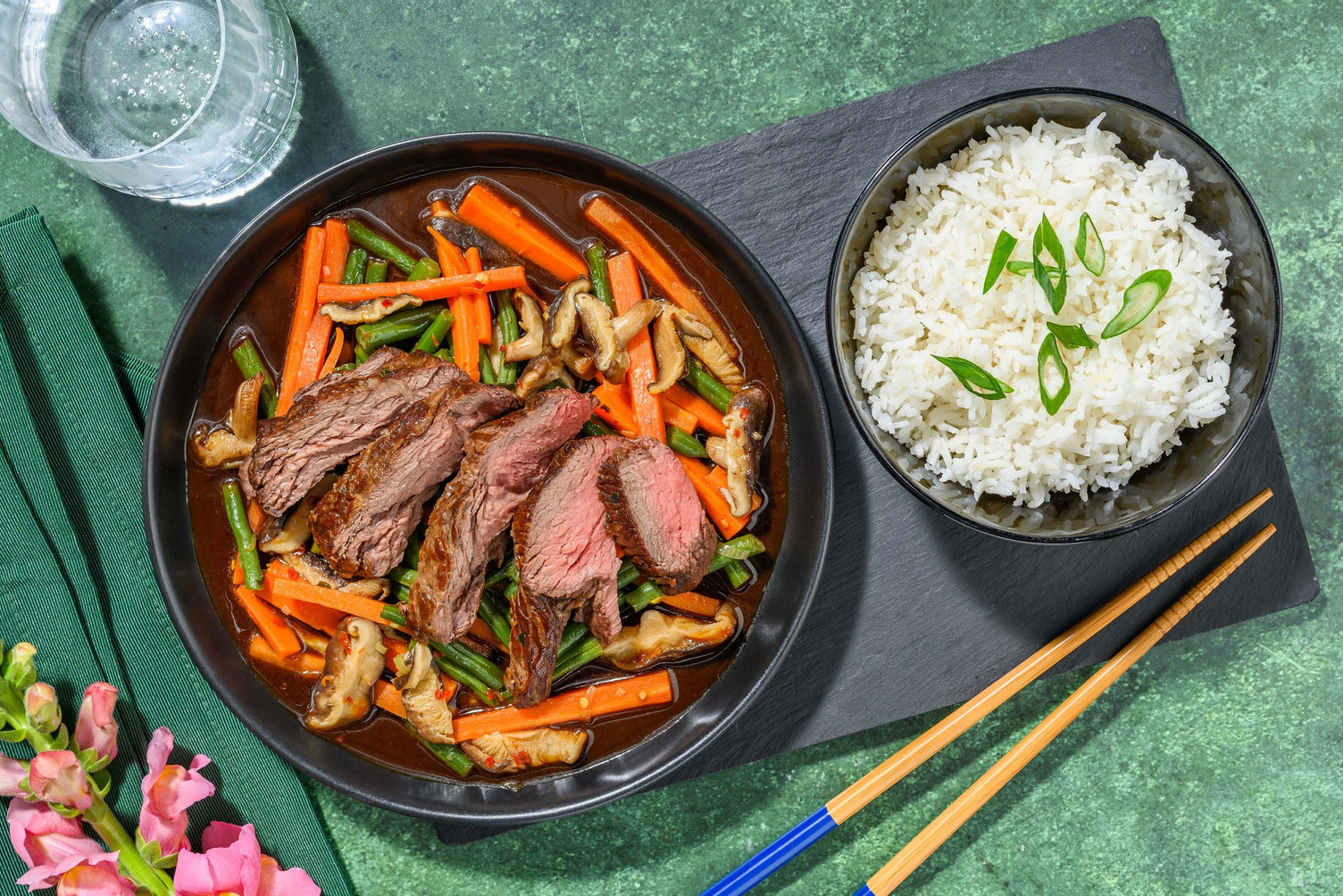 Manzo brasato alla coreana in salsa ganjang