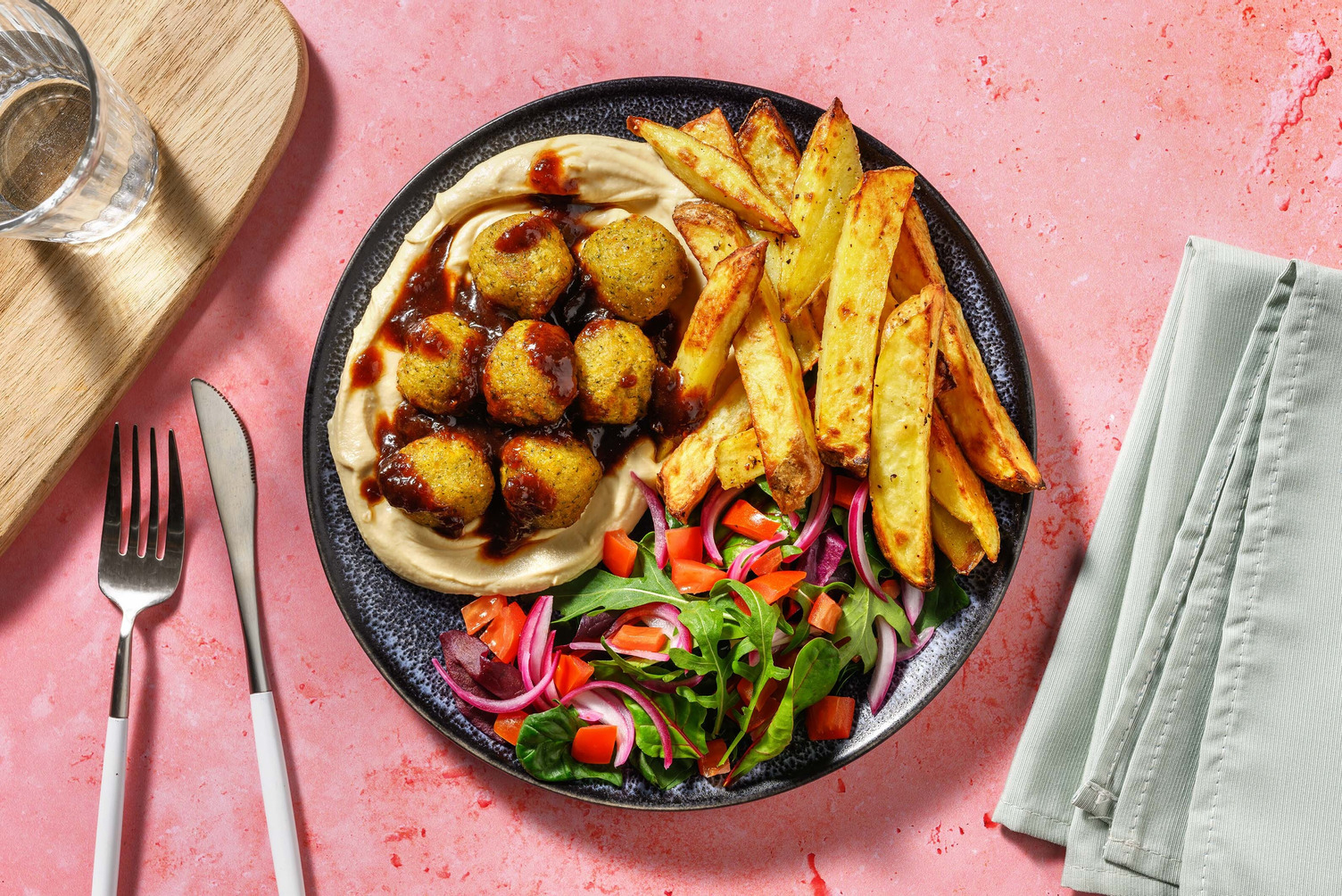 Falafel, Houmous and Paprika Butter