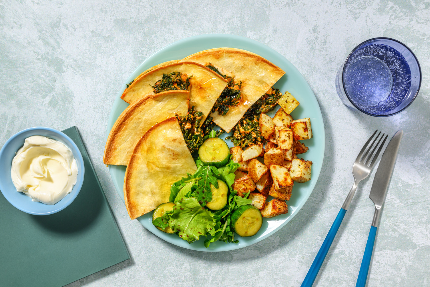 Mini Cheesy Spinach Gözleme Inspired Pockets