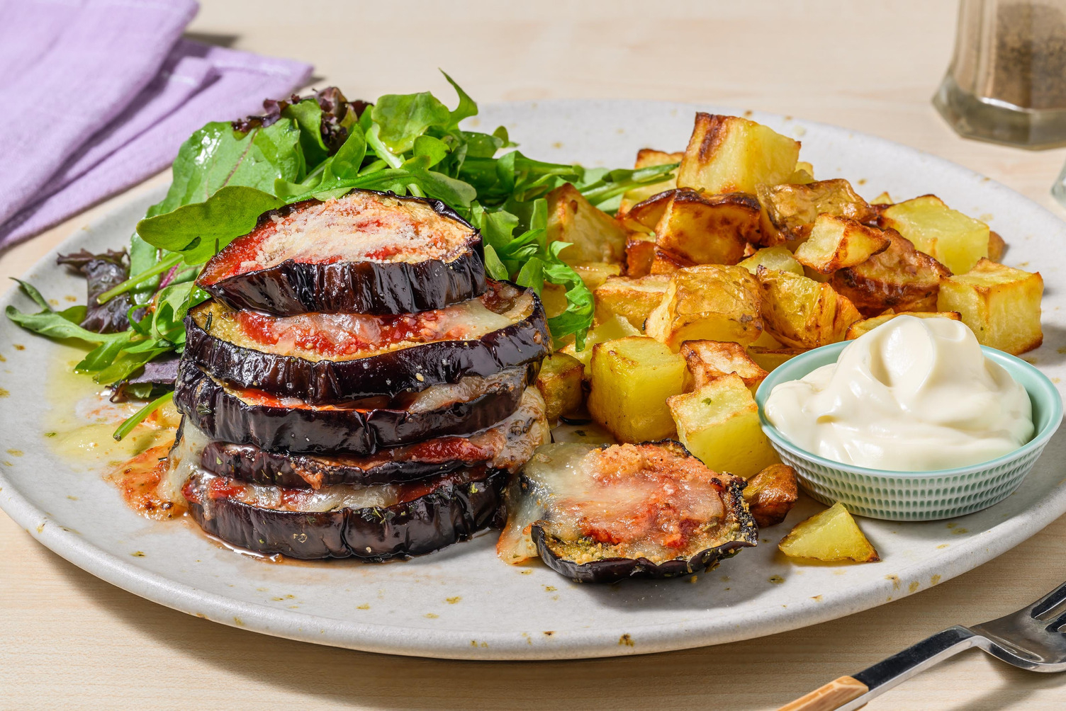 Aubergine Parmigiana Style Traybake