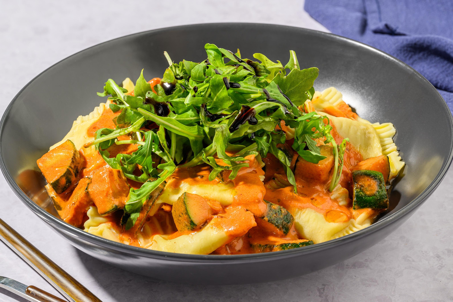 Chicken, Spinach and Ricotta Ravioli in Cajun Sauce