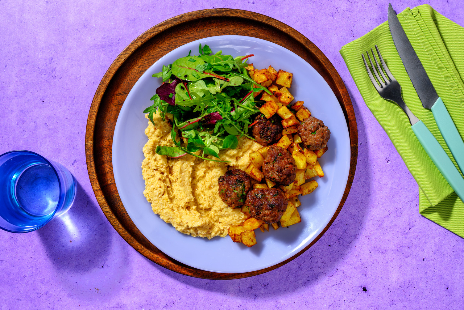 Mezze libanais : boulettes de bœuf & houmous maison