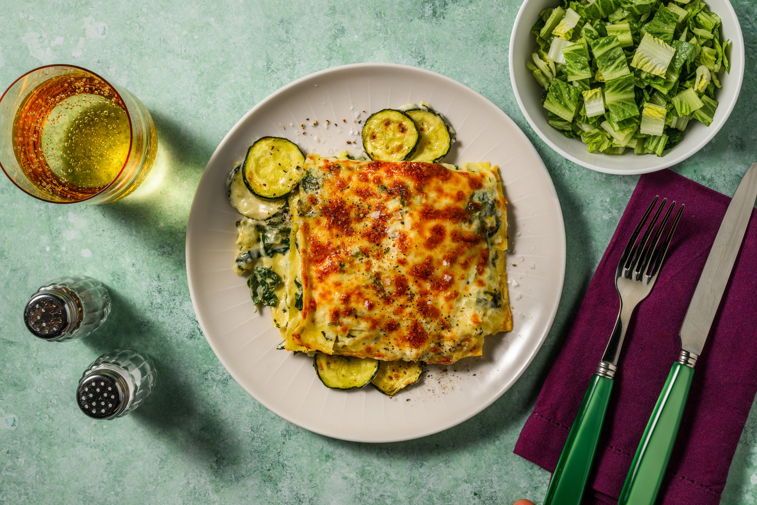 Lasagne verdi à la courgette & épinards