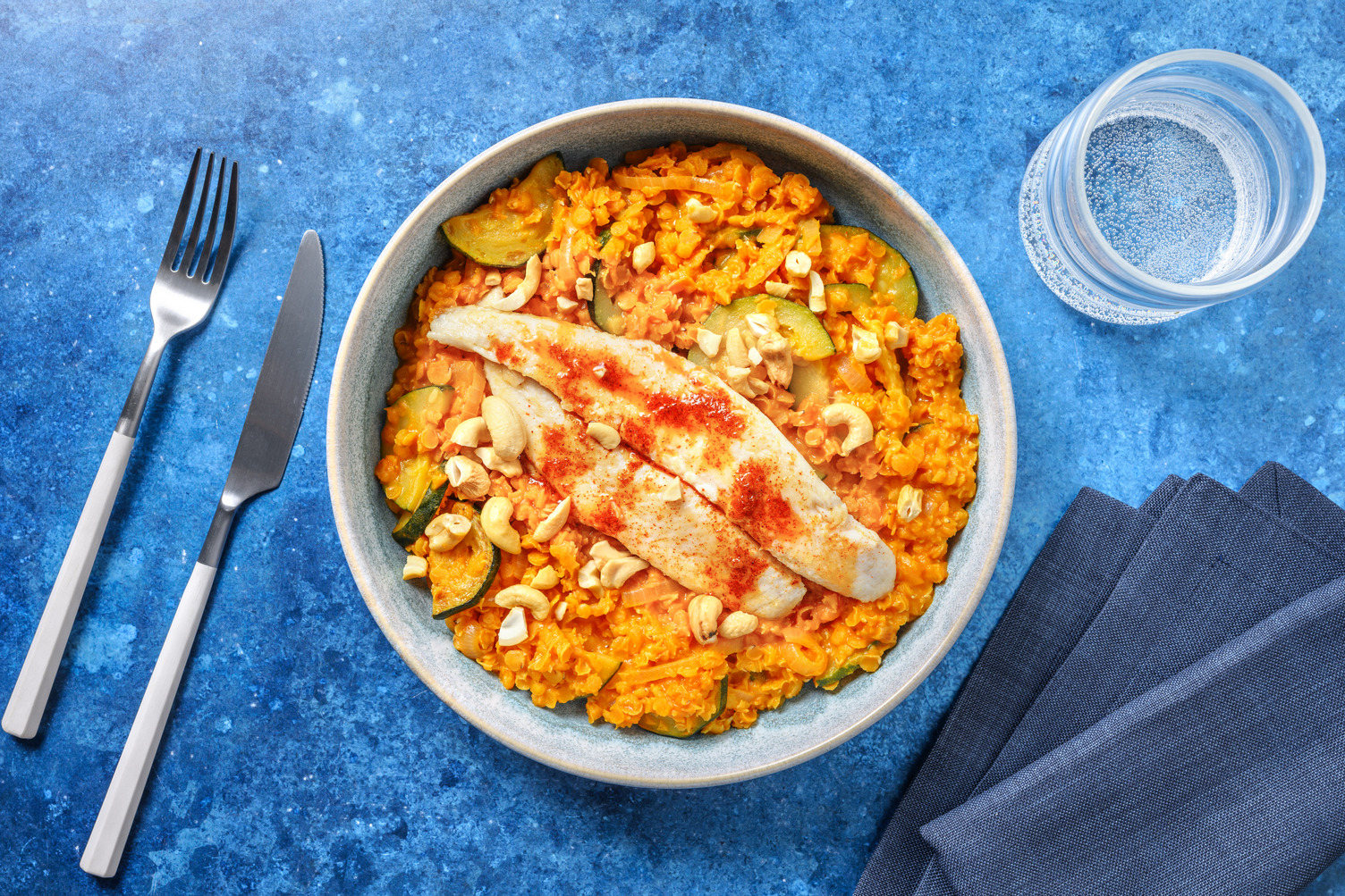 Filet de lieu & dahl de lentilles corail