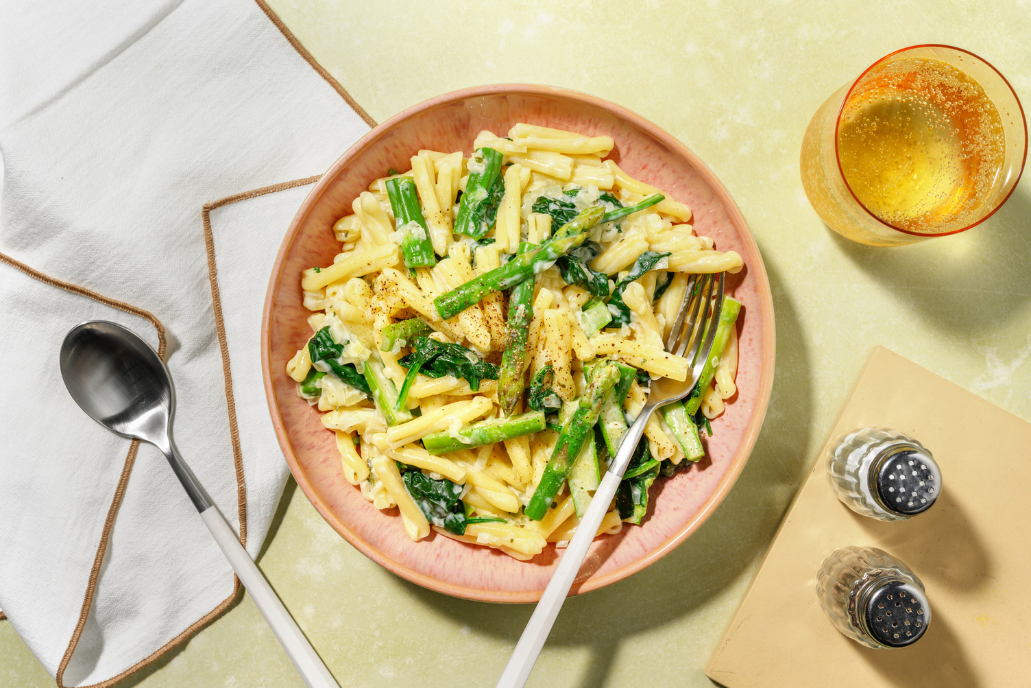 Casarecce primavera aux asperges & épinards