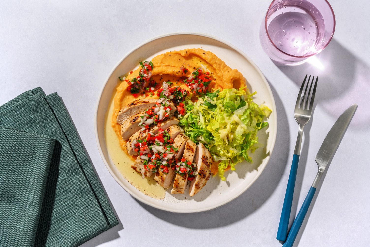 Poulet grillé & sauce chimichurri