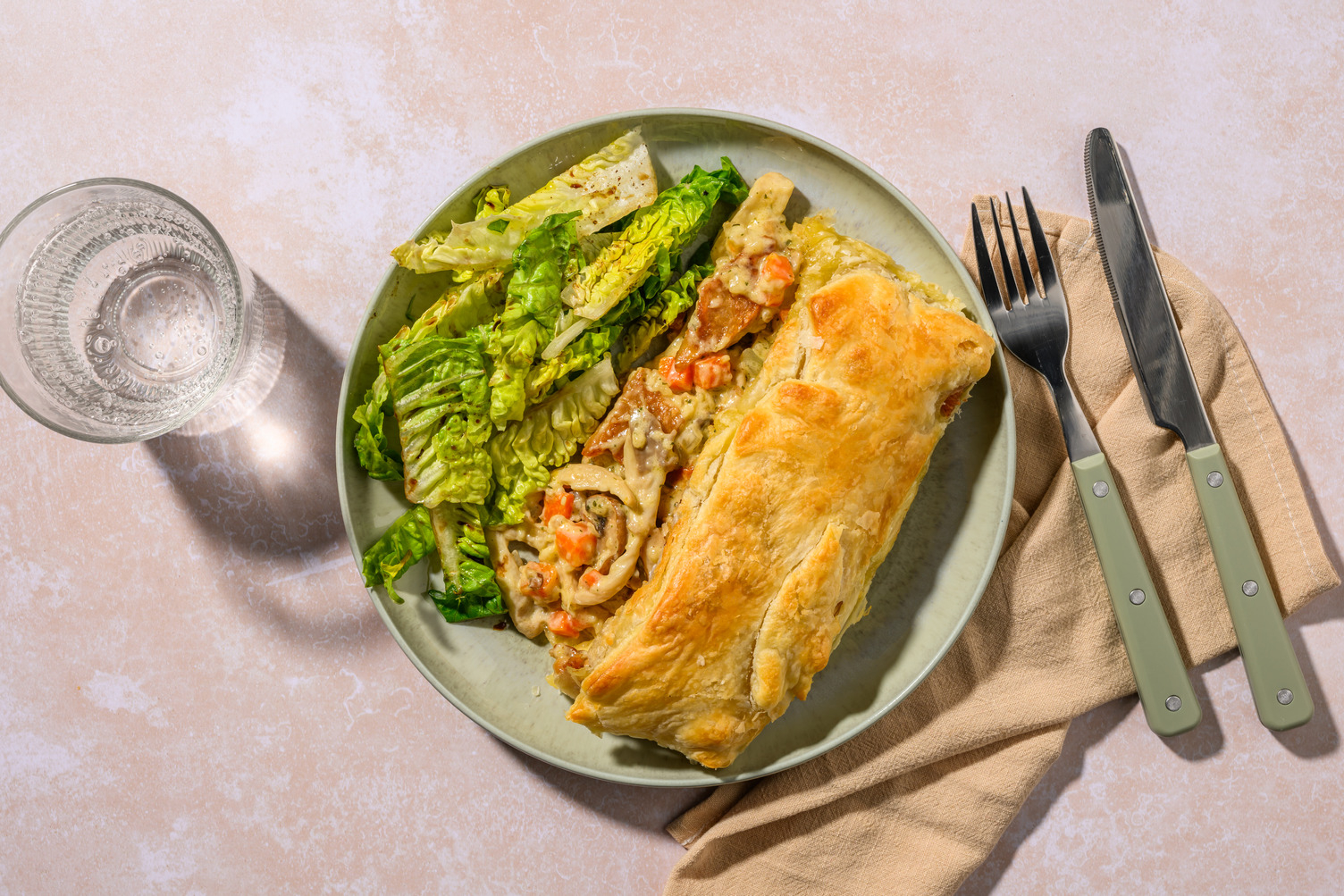 La Végé : tourte aux émincés veggie & thym