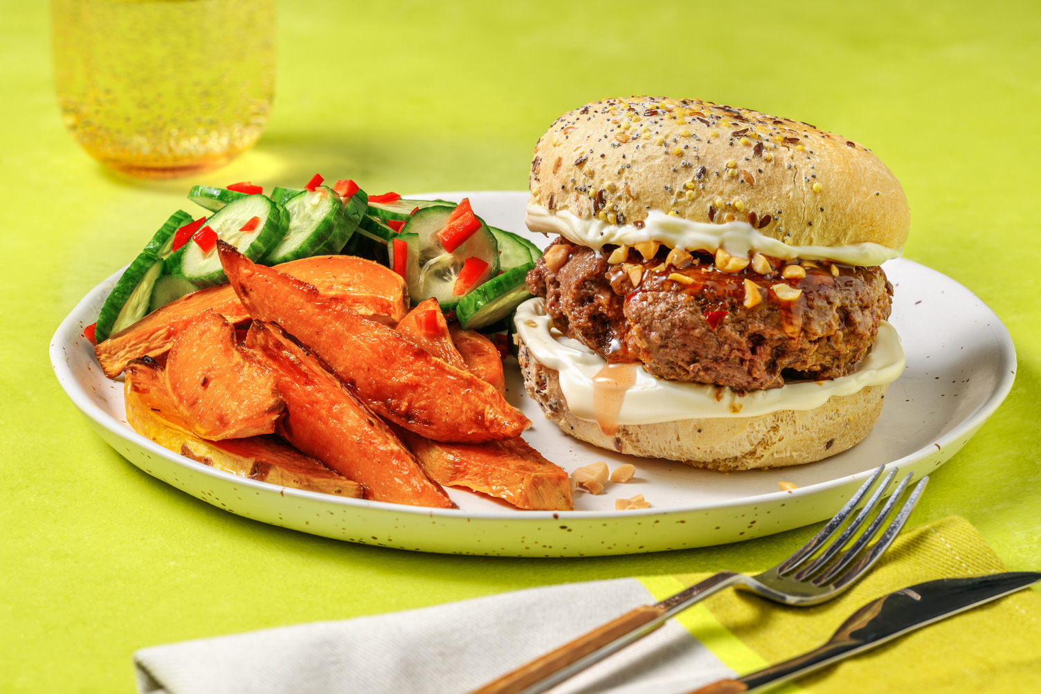 Burger au bœuf aigre-doux