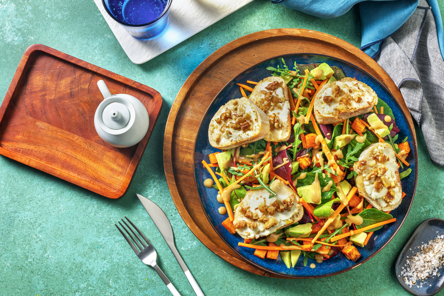 Salade futée de Zhen : patate douce & avocat