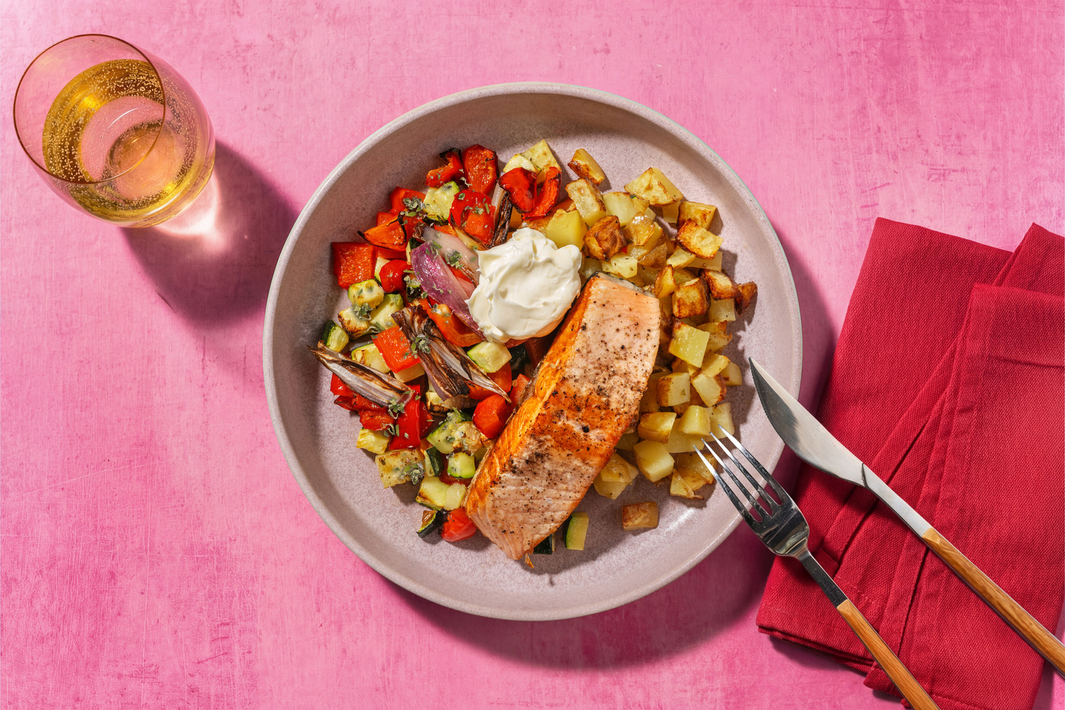 Saumon & légumes au four pour maman d'amour