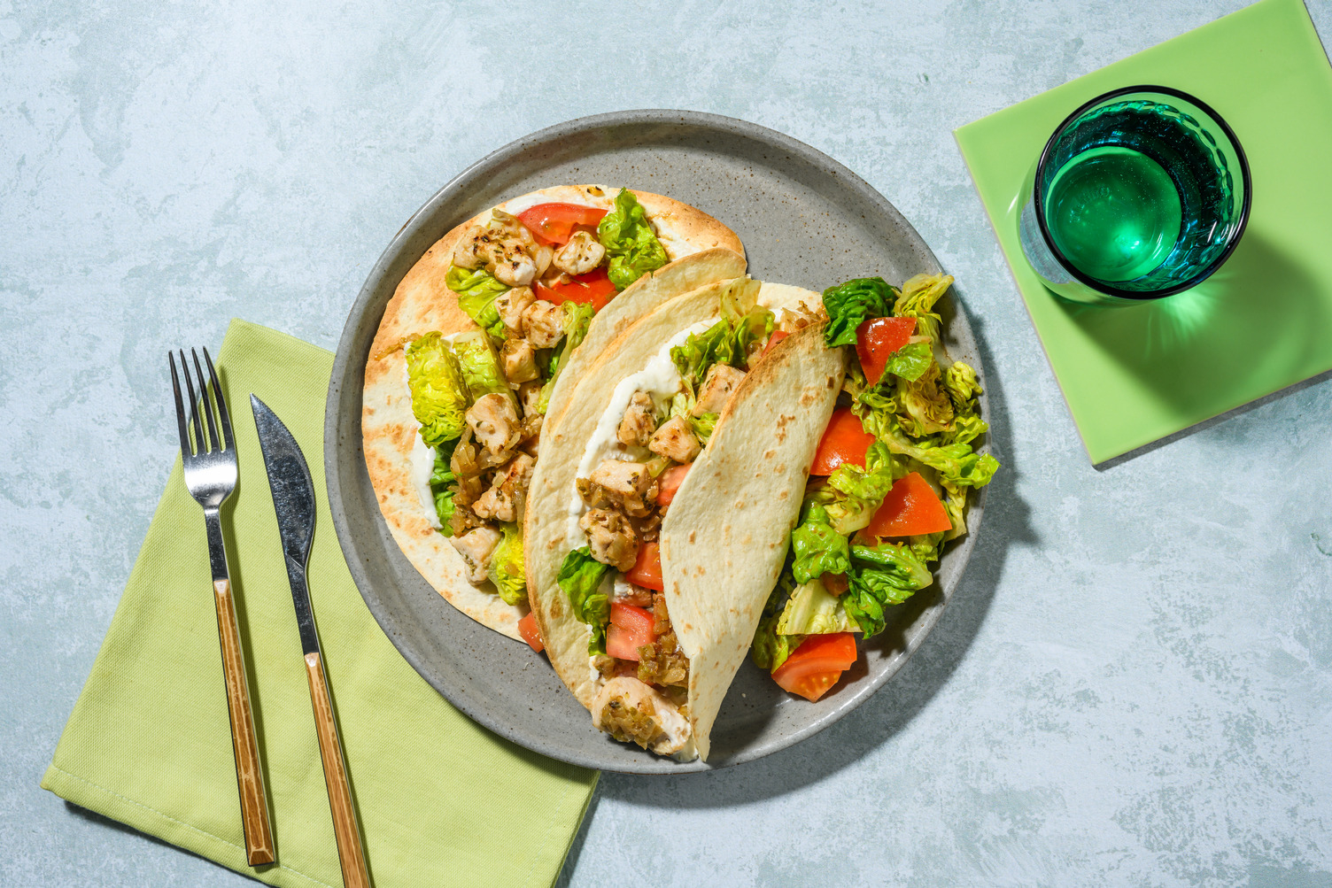 Wraps de dinde & sauce yaourt-aïoli