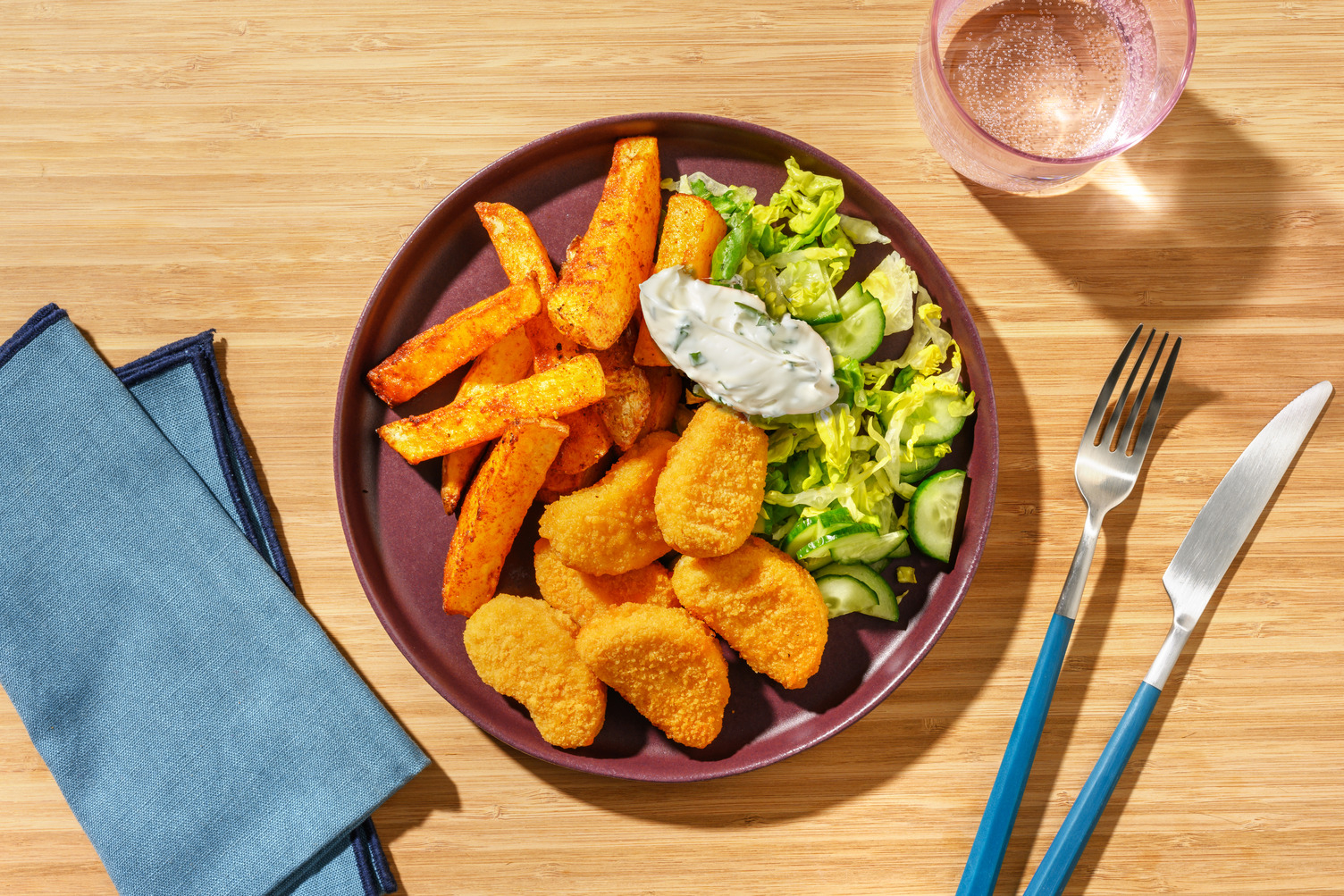 Le végé : nuggets & potatoes sauce au paprika fumé