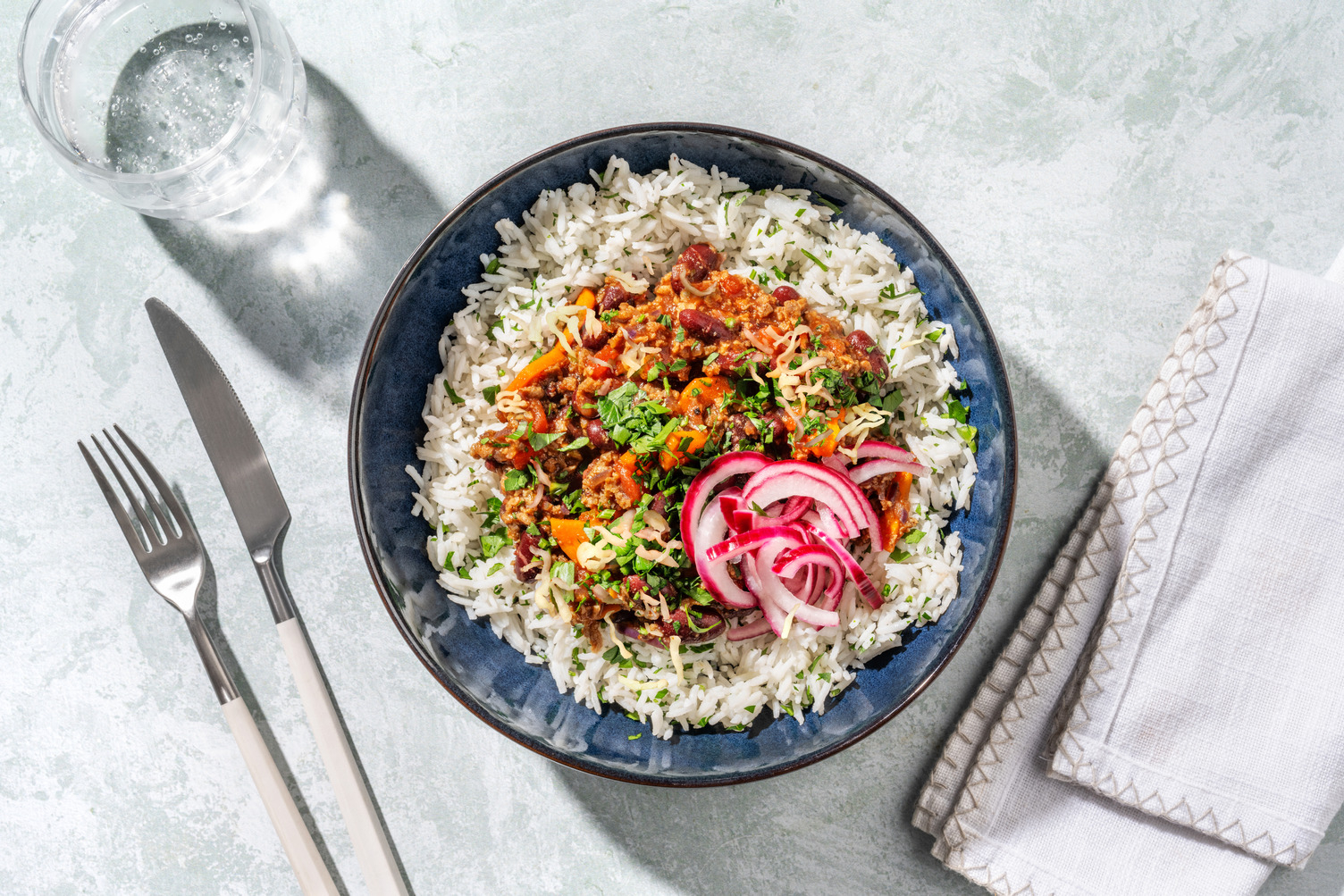 Chili sin Carne mit Veggie-Hack