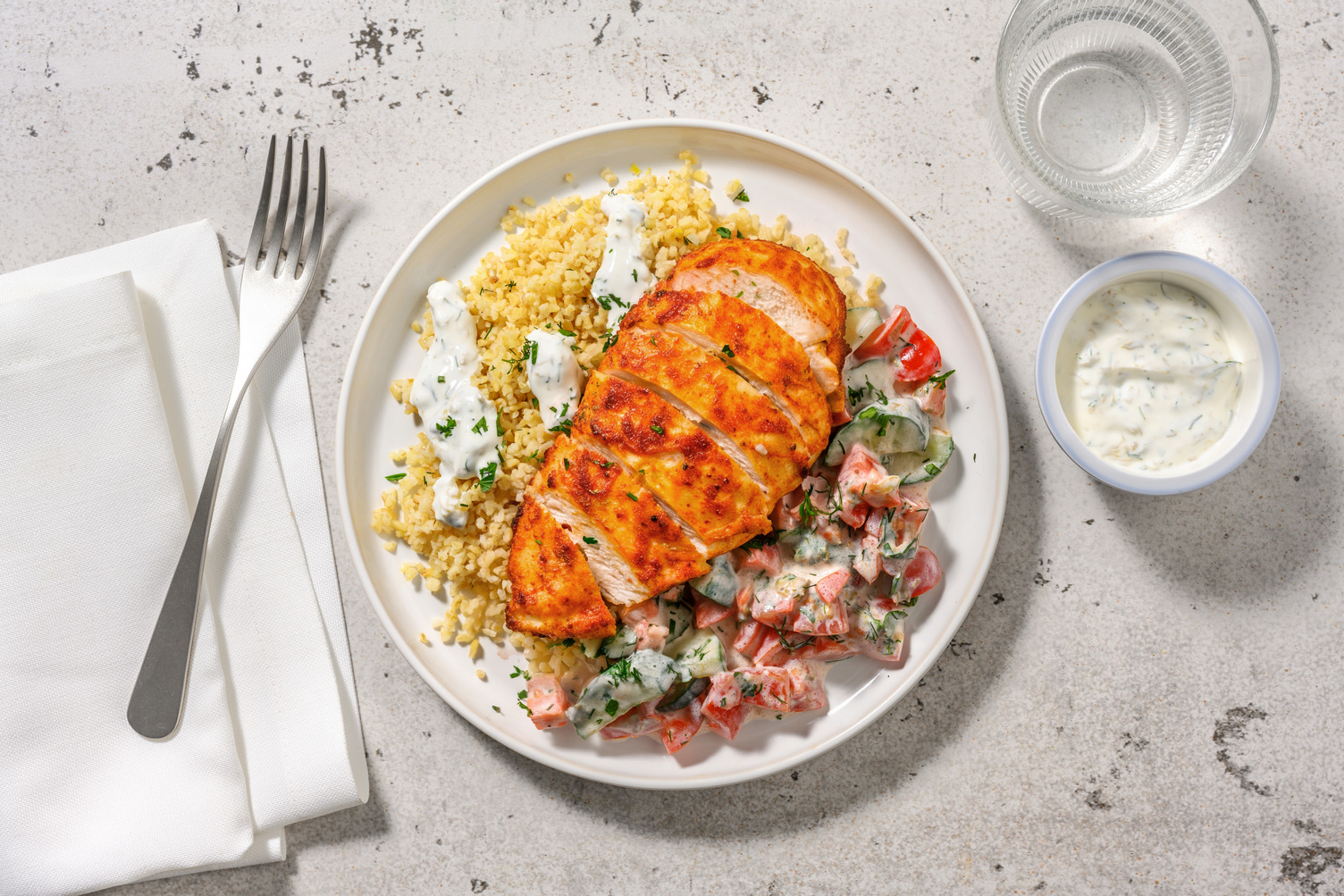 Hähnchenbrustfilet mit Kapern-Dill-Dressing