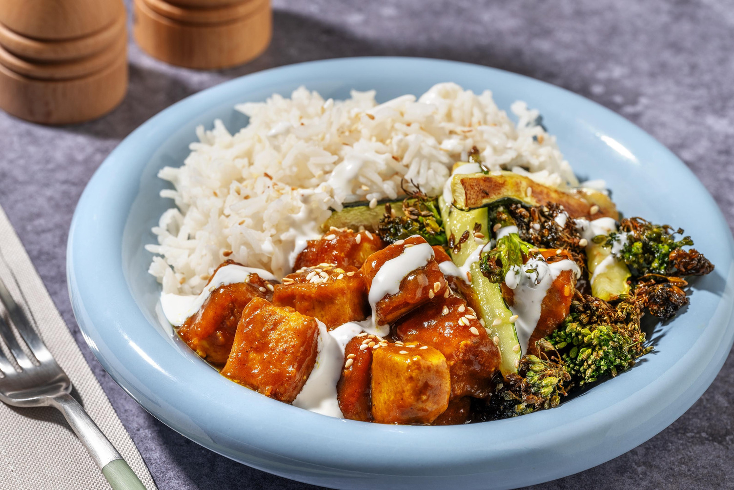 Indonesian Style Spiced Tofu in Sweet Hoisin Sauce
