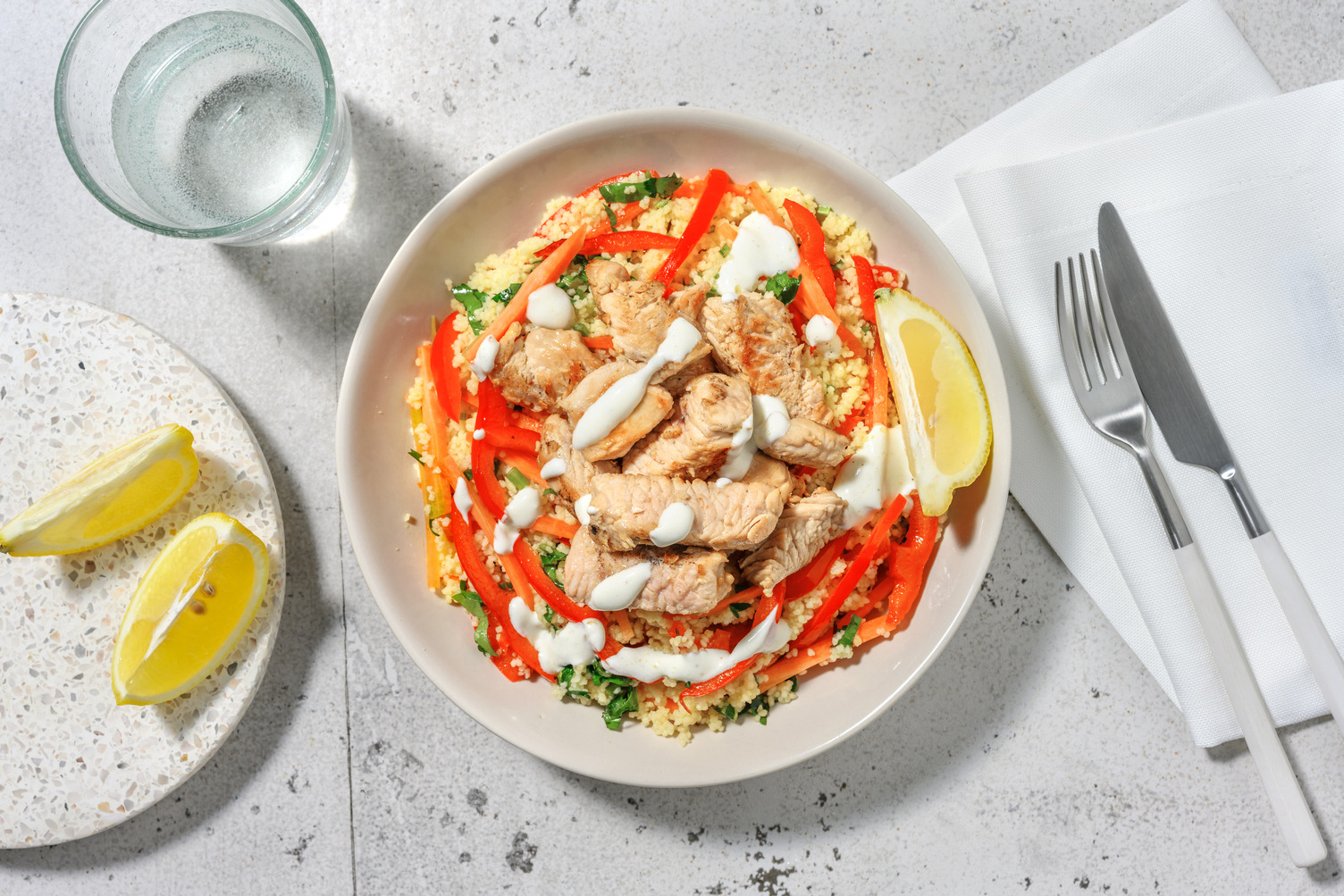 Salade Medina éclair de dinde & semoule