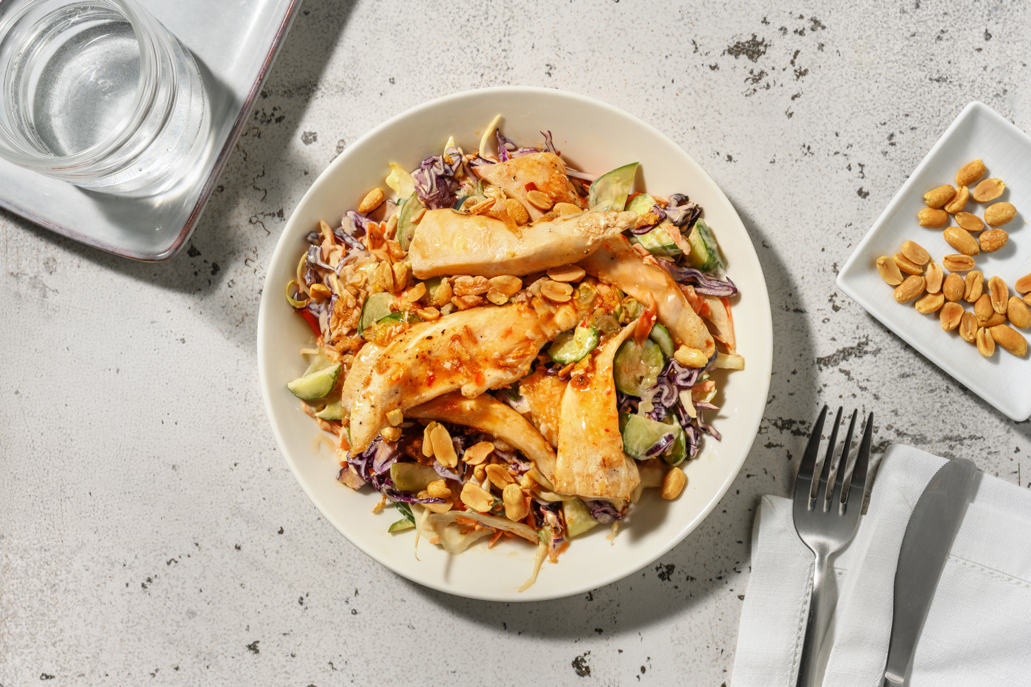 Salade d'après-fêtes au poulet laqué