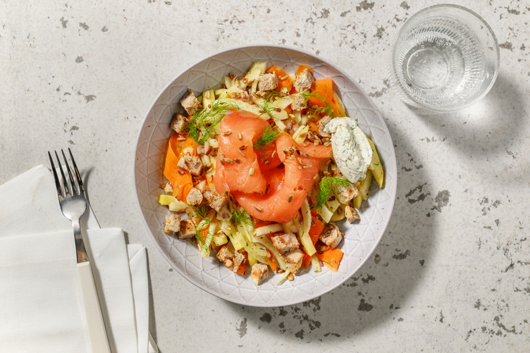 La Viking : saumon fumé, fenouil & ricotta