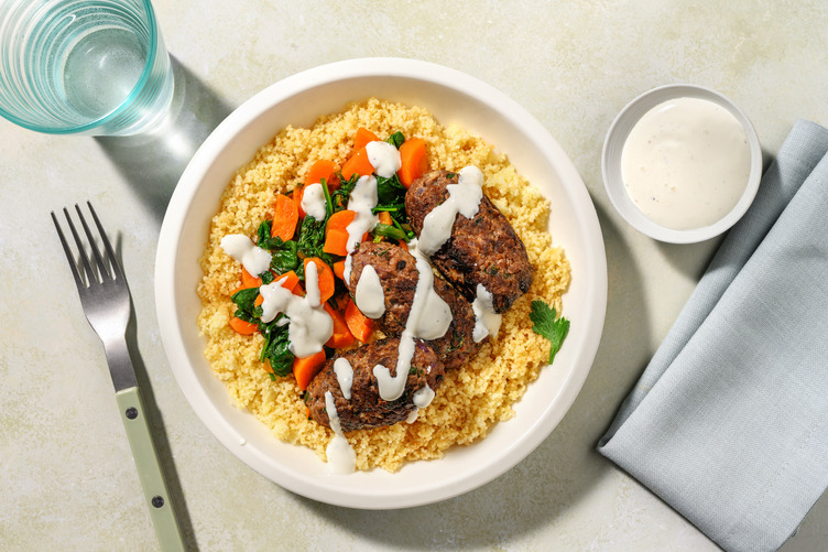 Keftas de bœuf & semoule aux épices