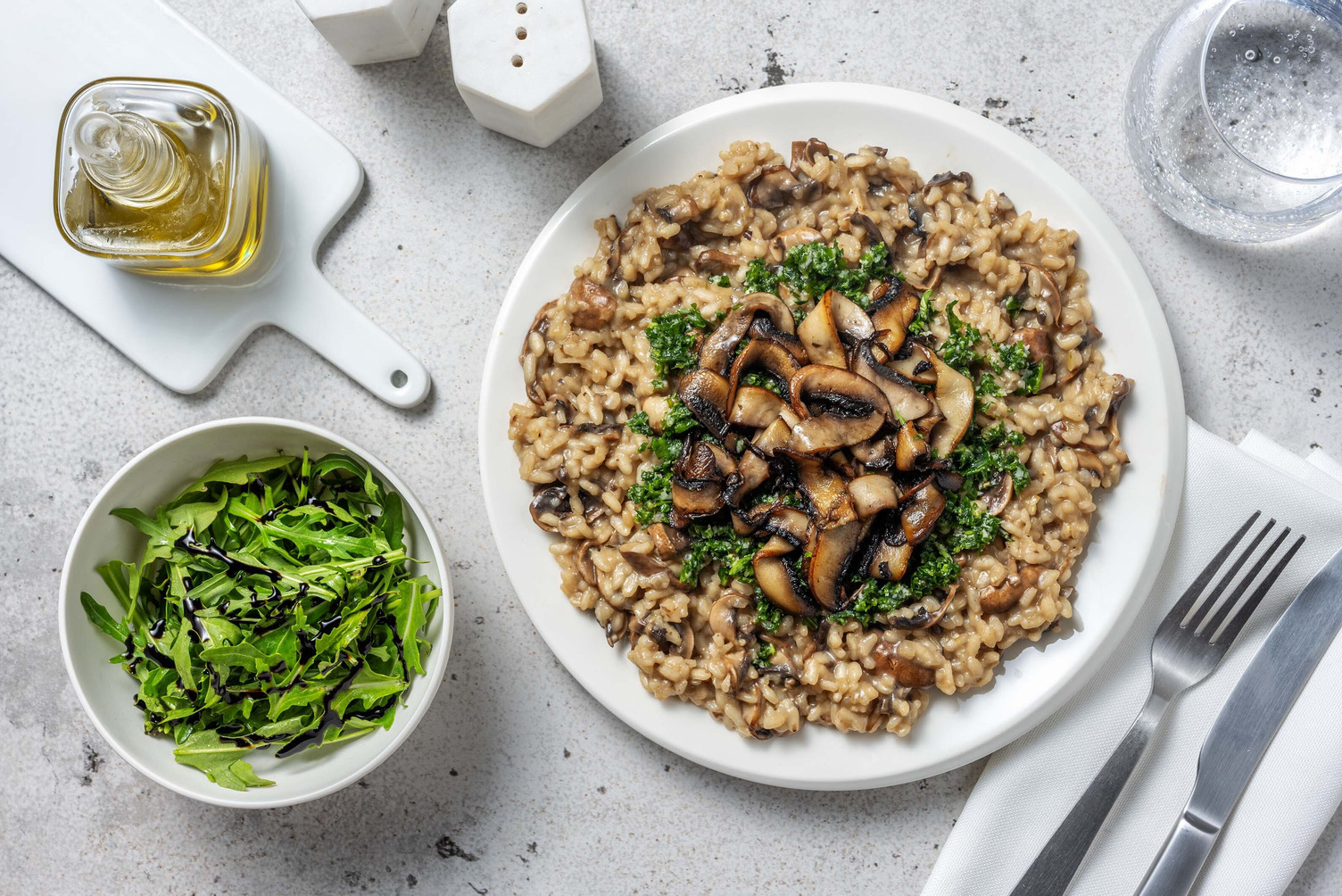 Oven-Baked Double Mushroom Risotto