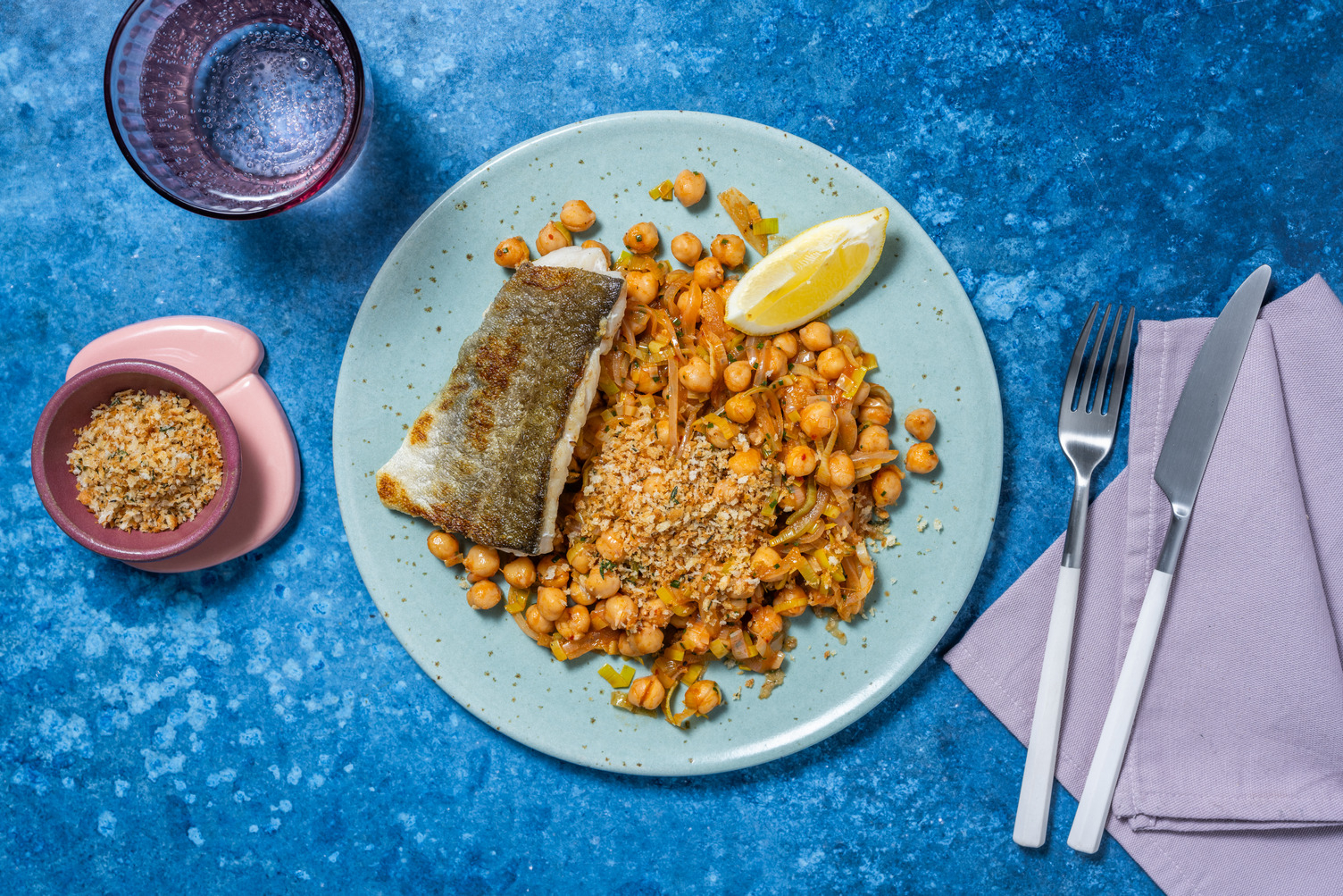 Mediterraner Barsch mit Zitronen-Thymian-Panko