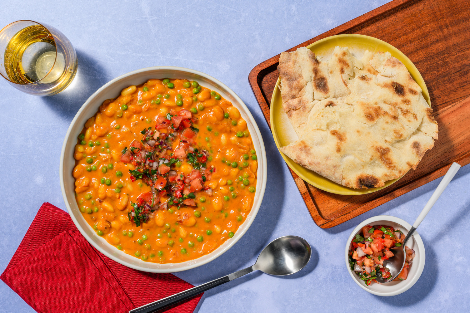 White Bean and Pea Curry with Tofu