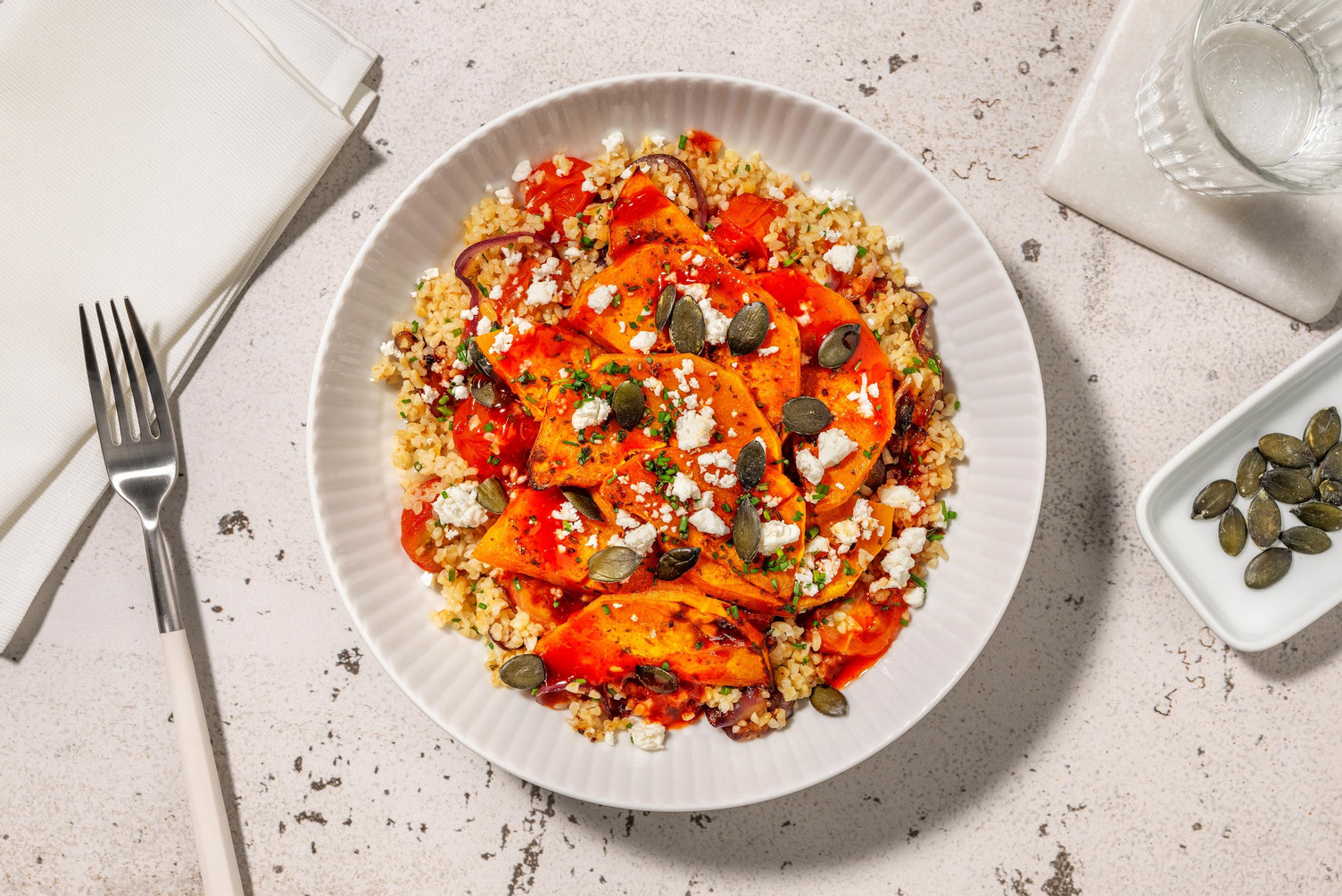 Spiced Chorizo and Butternut Bulgur Bowl