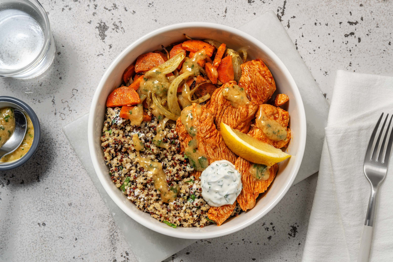 Putenbrust auf Quinoa