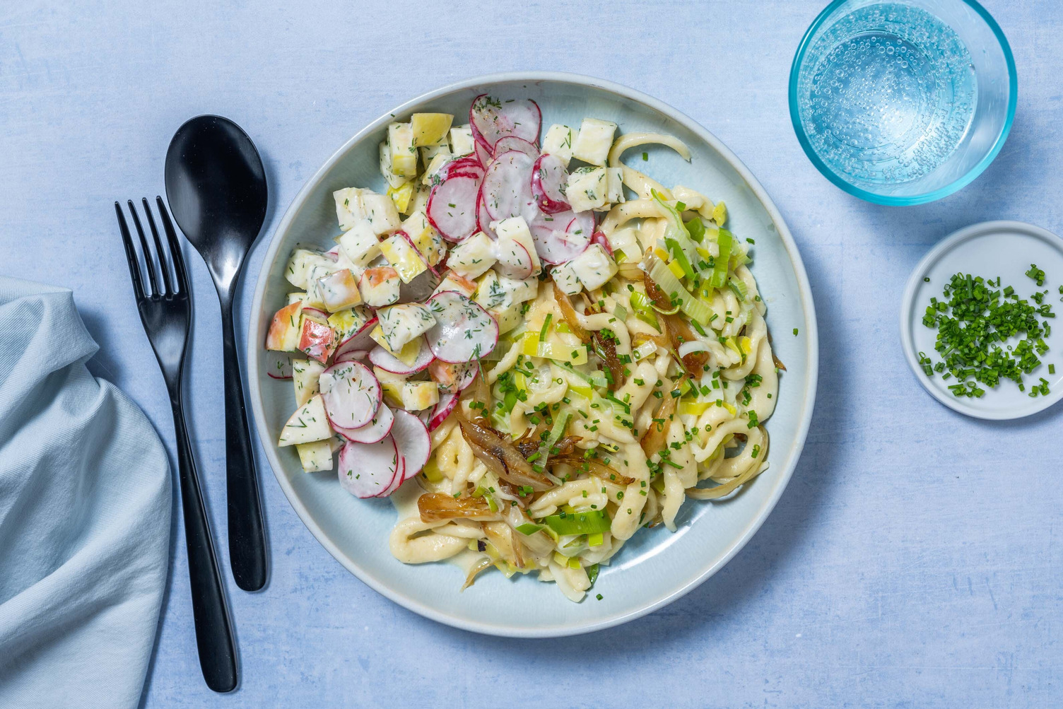 Porree-Schupfnudel-Pfanne