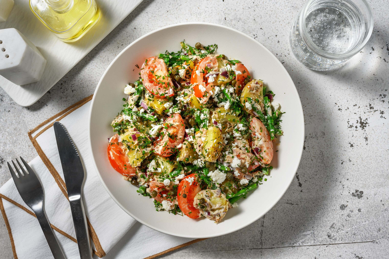 Tuna Potato Salad with Greek-Style Cheese