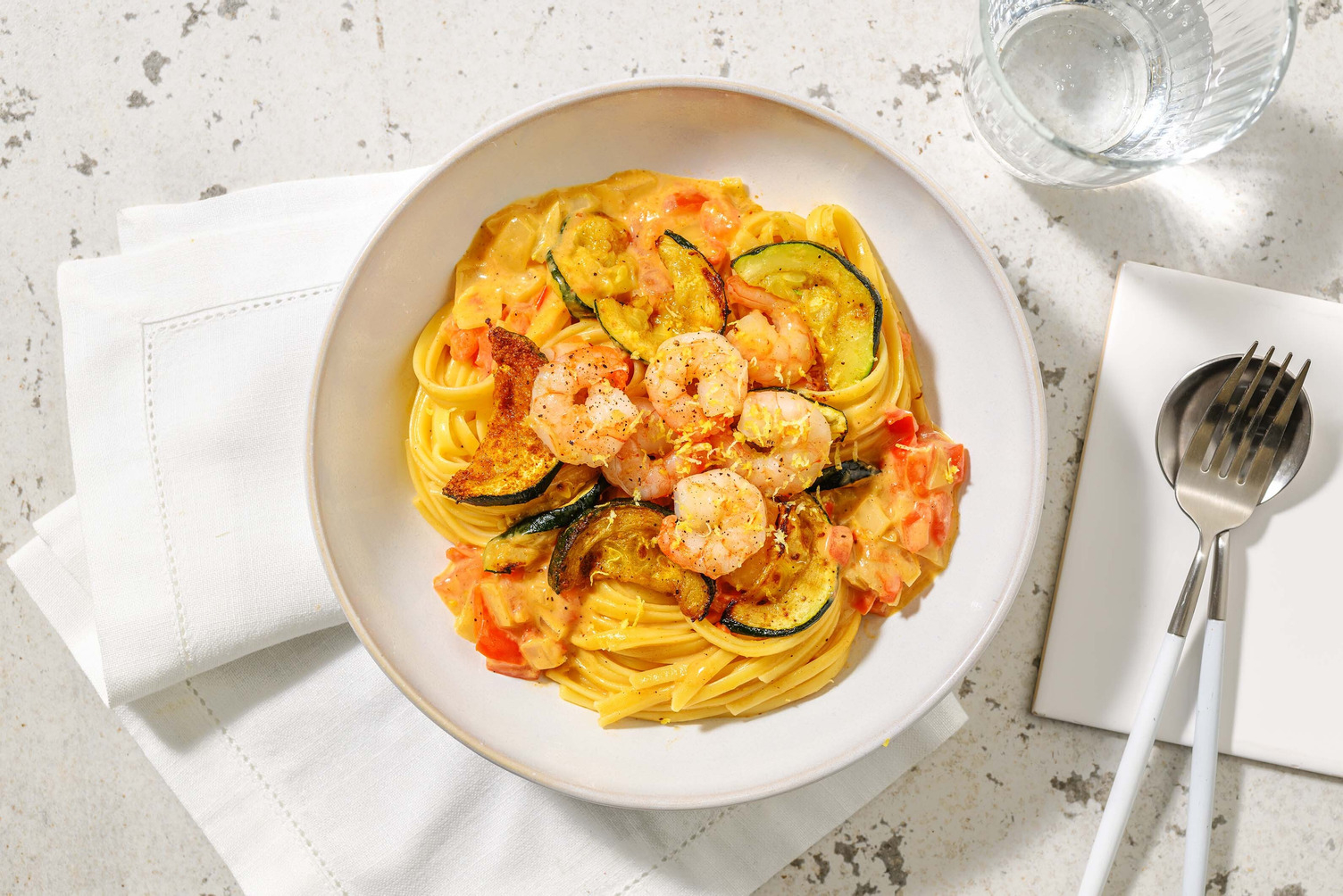 Creamy Shrimp Linguine