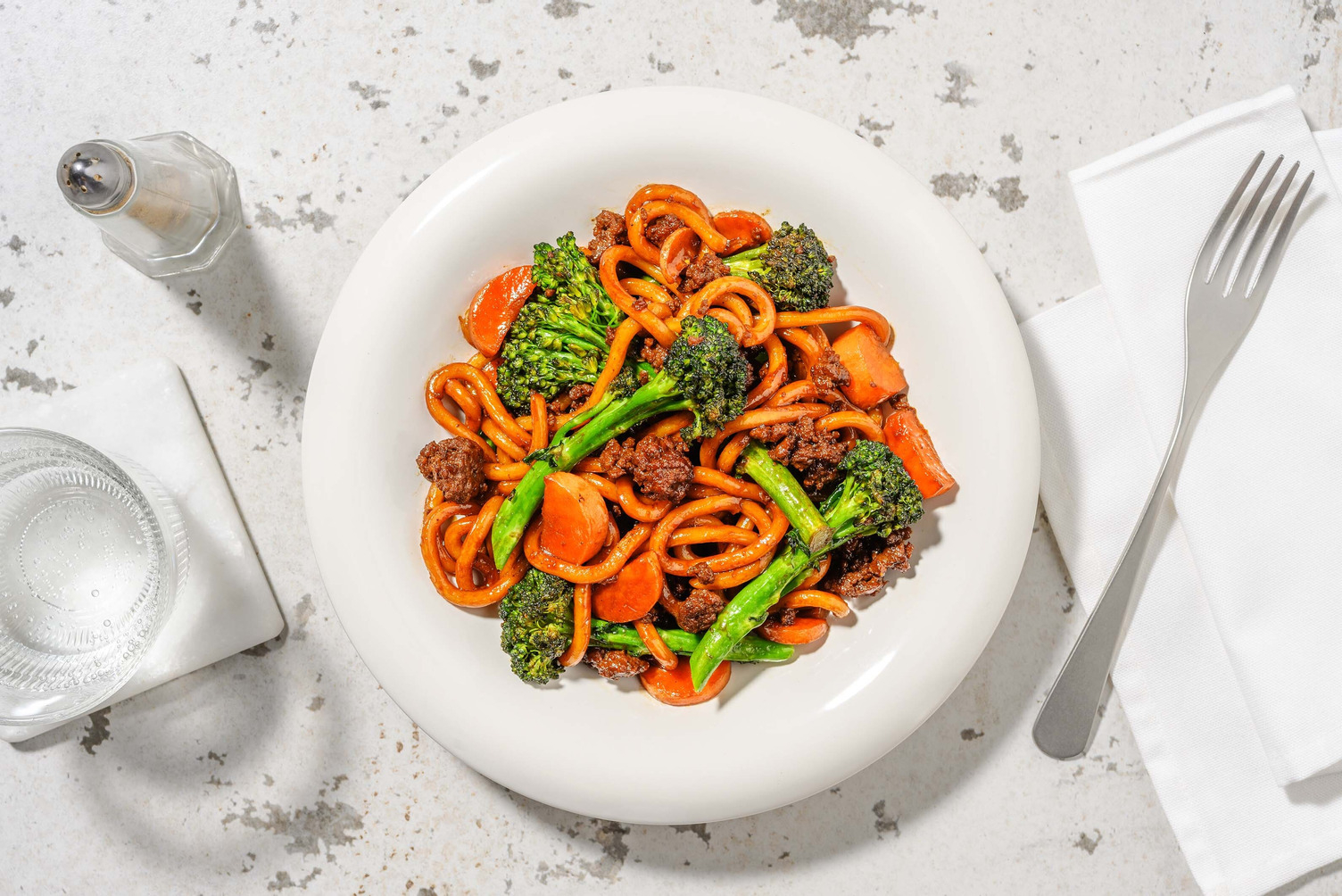 Hoisin Beef Udon Stir-Fry
