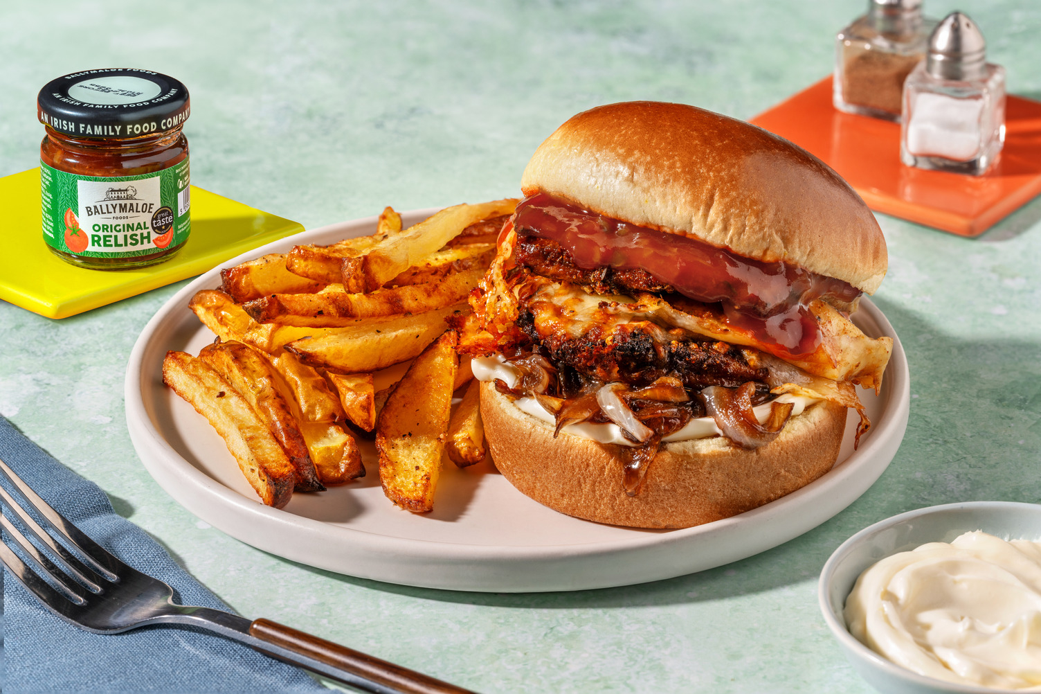 Cajun Chicken Burger with Ballymaloe Relish