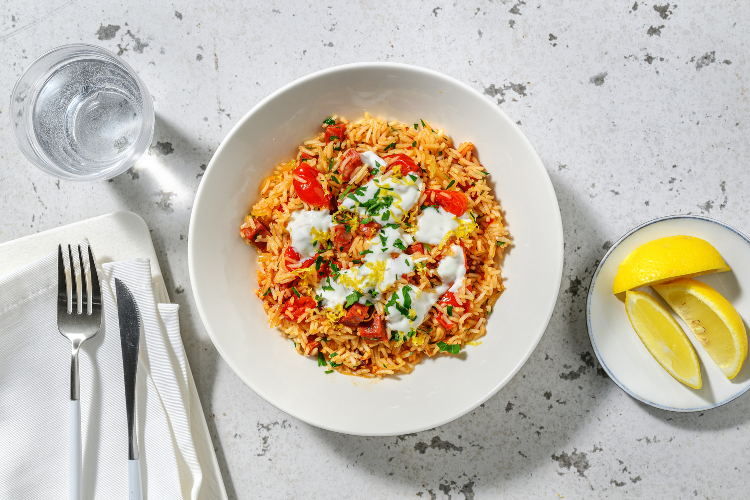 Cajun King Prawn and Chorizo Rice