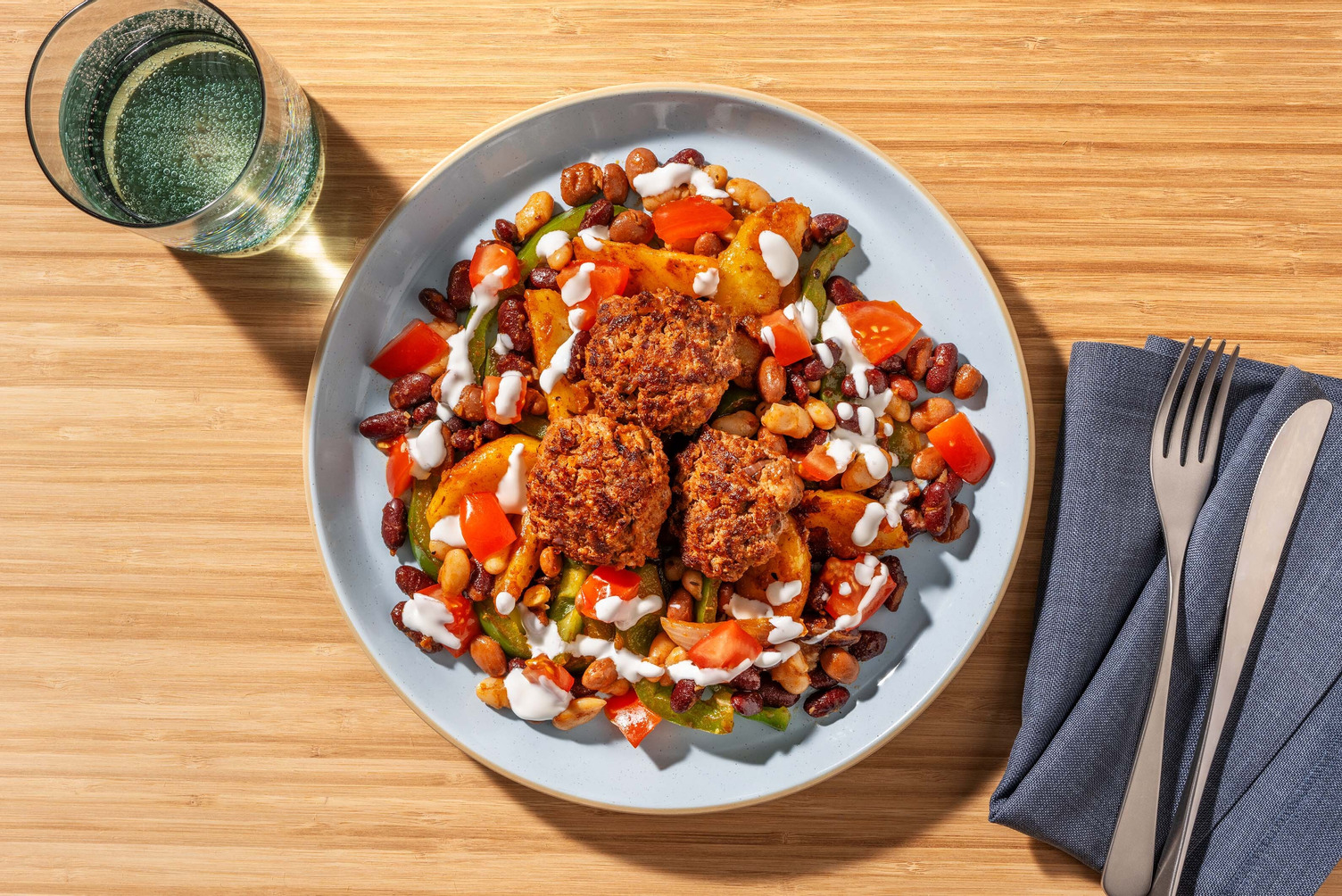 Mini-Hacktätschli in rauchiger Westernpfanne  