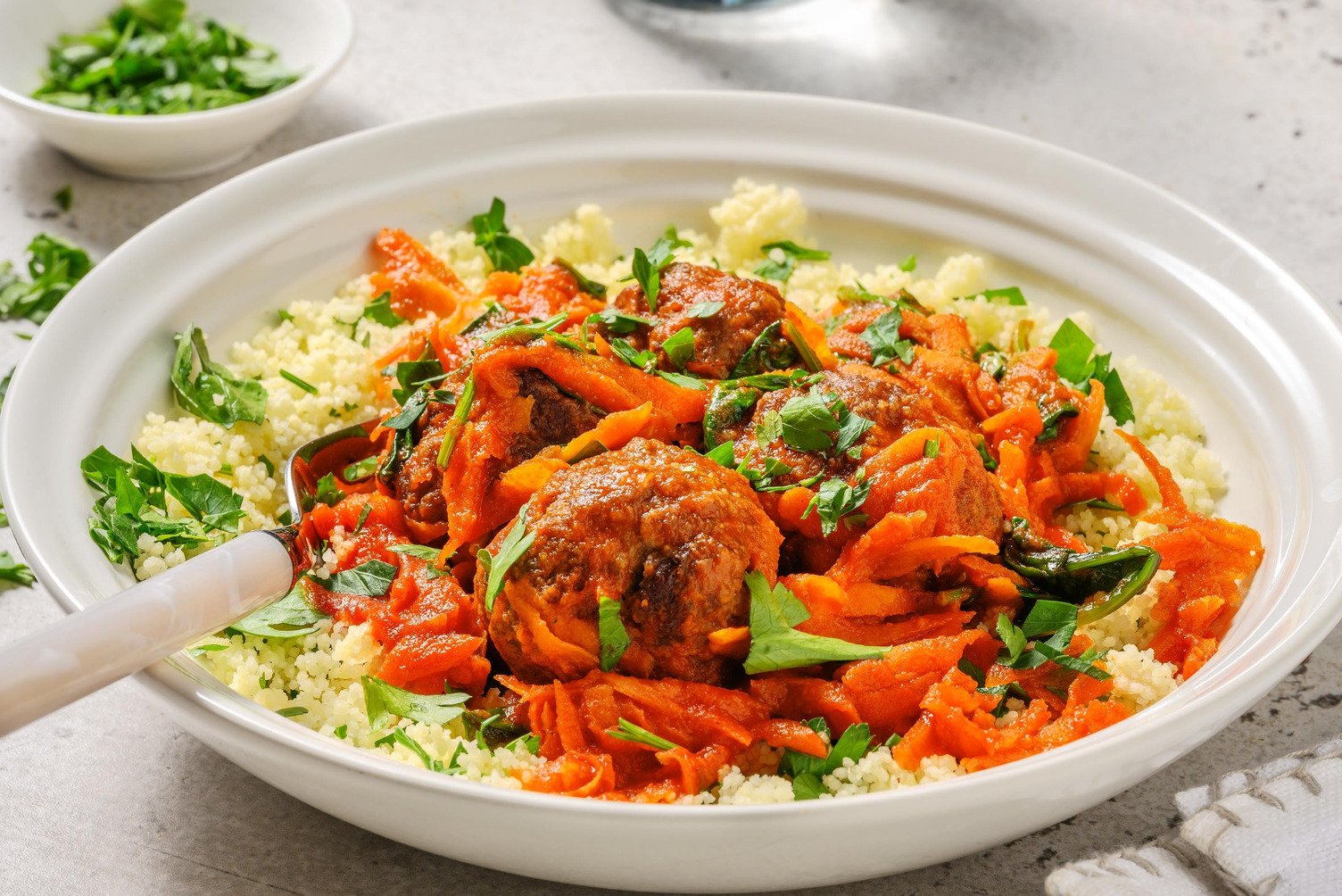 Lebanese Style Baked Meatballs in Tomato Sauce