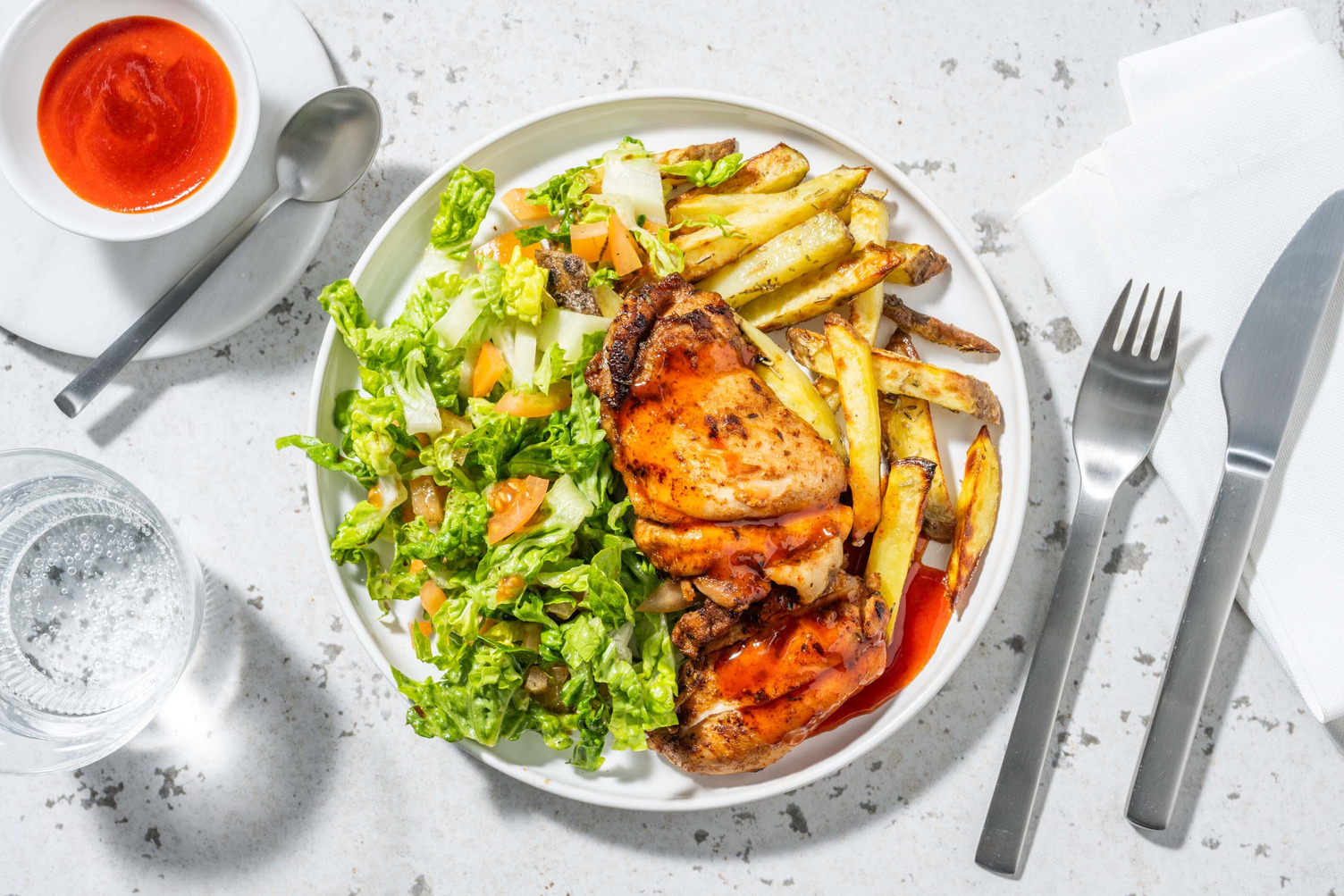 Hot Honey Spiced Chicken Thighs