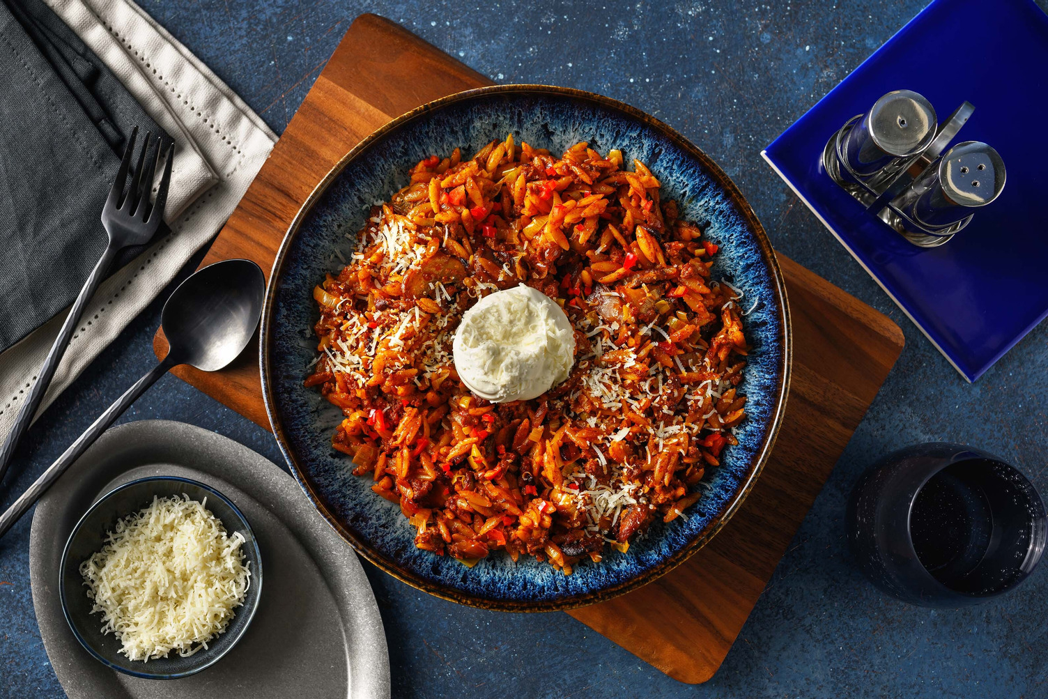 Orzo avec émincés de bœuf aux 1001 épices